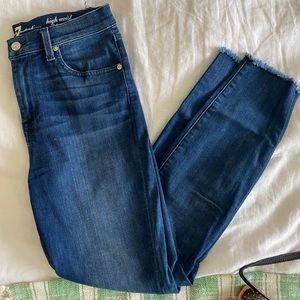 7 For All Mankind High Waist Ankle Skinny Jeans